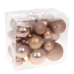 Аксесуари для свят - Набір пластикових новорічних кульок Flora Мікс 26 шт D-6,8,10 (12462) (MR35174)