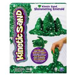 Антистрес іграшки - Пісок для дитячої творчості Kinetic Sand Shimmering Emerald 454г (71408Em)