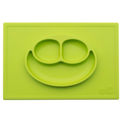 Товари для догляду - Силіконова тарілка килимок EZPZ Happy mat зелений (HAPPY MAT LIME)