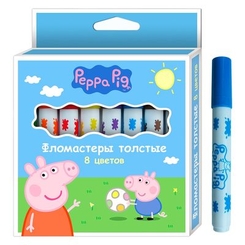 Товари для малювання - Фломастери Перо Peppa Pig товсті 8 кольорів (120277)