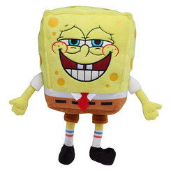 Персонажі мультфільмів - М'яка іграшка Sponge Bob Exsqueeze me Губка Боб звукова 30 см (EU690902)