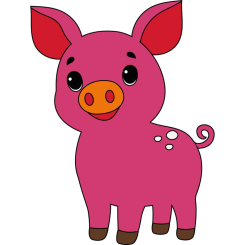 Товари для малювання - Розмальовка Art Craft Поросятко (15110-AC)