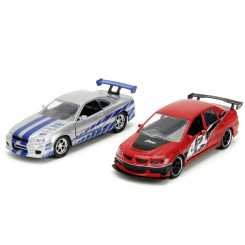 Автомодели - ​Игровой набор Jada Форсаж Мицубиси Лансер и Ниссан Скайлайн GT-R (253202019)