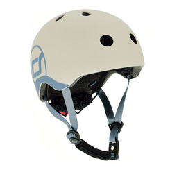 Защитное снаряжение - Детский шлем Scoot & Ride Пепел 51 – 55 см с фонариком (SR-181206-ASH_S)