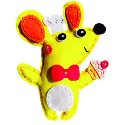 Набори для творчості - Набір для творчості Apli Krapli Зший сам іграшку з фетру Мишка (4820198701338)