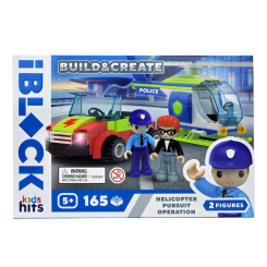 Конструктори з унікальними деталями - Конструктор IBLOCK Build & create Helicopter pursuit operation 165 деталей (KH41/003/1)