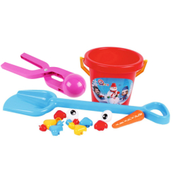 Набори для пісочниці - Іграшка "Набір для сніговика" ТехноК 7730 зі сніжколепом Рожевий сніжколіп (36876s46077)