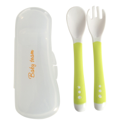 Товары по уходу - Набор для кормления Baby Team Вилка и ложечка в футляре (6105) Товары по уходу - Набор для кормления Baby Team Вилка и ложечка в футляре (6105)