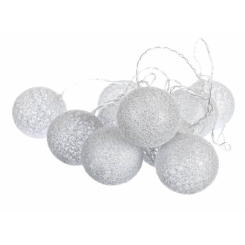 Аксессуары для праздников - Гирлянда Elso Серебряные шарики-фонарики 4.2 м Теплый белый (001NL-20S) (MR35073)