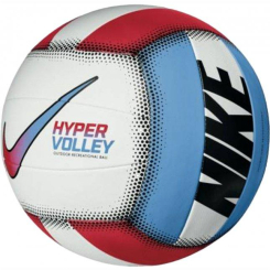 Спортивные активные игры - Мяч волейбольный Nike HYPERVOLLEY 18P белый, голубой, красный 5 N.100.0701.982.05