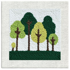 Наборы для творчества - Набор для создания ковровой вышивки Brushme Зеленое спокойствие (PMBR012)