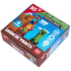 Канцтовары - Краски гуашь Yes Minecraft 9 цветов (230406)