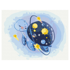 Товари для малювання - Картина за номерами Brushme Космічна черепашка (KBS0103)
