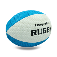 Спортивные активные игры - Мяч для регби RUGBY Liga ball SP-Sport RG-0391 №9 Белый-Синий (RG-0391_Белый-синий)