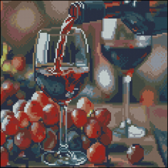 Мозаика - Алмазная картина Strateg Винная дегустация 30 х 30 см (FZ3030-21)