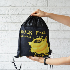 Рюкзаки та сумки - Рюкзак-сумка для одягу та взуття 4Profi "Frutti" 43х33 Чорно-жовтий 46099 (000003458)