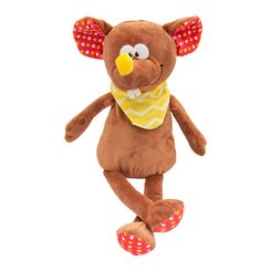 М'які тварини - М'яка іграшка Devilon Мишка з хусткою коричнева 26 см (M1807526B-1)