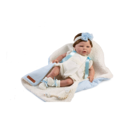 Пупси - Пупс Reborn Munecas De Cuna з блакитною пов‘язкою 45 см (8436587142277)