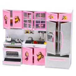 Меблі та будиночки - Набір для ляльки Na-Na Кухня Маша та Ведмідь Рожевий T51-015
