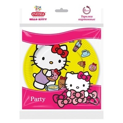 Аксессуары для праздников - Тарелки бумажные EVENTA Hello Kitty 18 см 6 шт (38216910) (38222000)