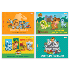 Альбоми та папір для малювання - Альбом для малювання Yes Jurassic World Kids А4 12 аркушів в асортименті (130619)