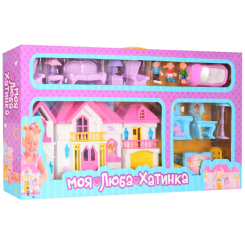 Меблі та будиночки - Будиночок для ляльок Bambi WD-922 меблі фігурки машина Блакитний (23468)