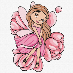 Товари для малювання - Картина за номерами Ідейка Сором'язлива чарівниця 25 х 25 см (KHO6151)