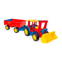 Машинки для малюків - Трактор Wader Гігант із причепом і ковшем (66300)