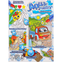 Товари для малювання - Водна розмальовка Danko toys Aqua painter Вантажівка з кавунами (AQP-01-04U)
