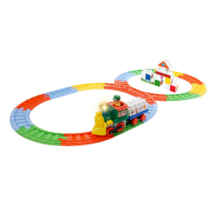 Залізниці та потяги - Ігровий набір Kiddieland Паровозик з тваринками (061853)