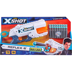 Помповое оружие - Скорострельный бластер ZURU X-Shot Excel Reflex 6 (36433Z)