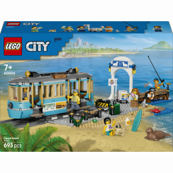 Конструкторы LEGO - Конструктор LEGO City Классический трамвай для пляжа (60506)