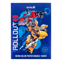 Канцтовари - Папір кольоровий неоновий Kite Transformers 10 аркушів A4 (TF24-252)