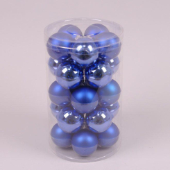 Аксессуары для праздников - Набор стекляных новогодних шаров Flora 25 шт D-5,7 см (44506) (MR35296)