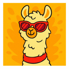 Товары для рисования - Раскраска на холсте Brushme Летний вайб альпаки (MBS082) Товары для рисования - Раскраска на холсте Brushme Летний вайб альпаки (MBS082)