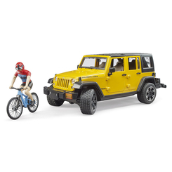 Автомодели - Автомодель Bruder Jeep Rubicon с фигуркой велосипедиста (02543) Автомодели - Автомодель Bruder Jeep Rubicon с фигуркой велосипедиста (02543)