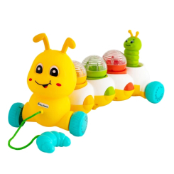 Розвивальні іграшки - Іграшка музична Baby Team Повзунчик жовтий (8659/1)