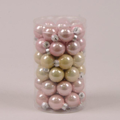 Аксесуари для свят - Кульки скляні Flora D-2,5 см. 48 шт(44527) (MR35658)