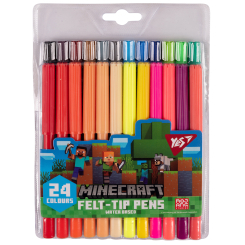 Канцтовари - Фломастери Yes Minecraft 24 кольори (650554)