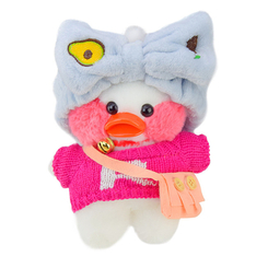 М'які тварини - М'яка іграшка Lalafanfan біла у рожевому светрі 25 см (DC0959/4)