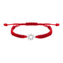 Ювелирные украшения - Колье на кожаном шнурке UMa&UMi Медвежонок с сердечком красное (719540400607)