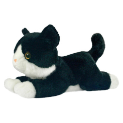 М'які тварини - М'яка іграшка Aurora Кошеня чорно-біле 25 см (150224B)
