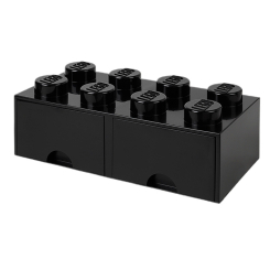 Бокси для іграшок - Висувний ящик для зберігання LEGO Lifestyle Цеглинка 8 чорний (40061733)