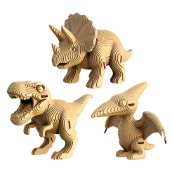 3D-пазлы - 3D пазл Cartonic Dinos trio (CARTTRIODINO)