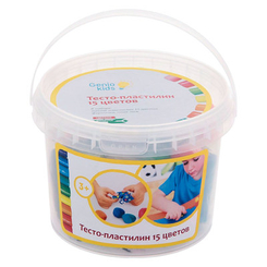 Наборы для лепки - Набор для лепки Genio Kids Тесто-пластилин 15 цветов (TA1066V)