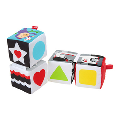 Розвивальні іграшки - М'які кубики Fisher-Price Тропічні друзі зі звуковим ефектом (GFC37)