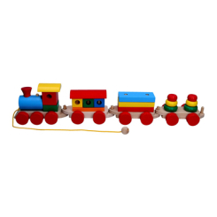 Розвивальні іграшки - Розвивальна іграшка Komarov toys Паровоз і три вагони (P 201)