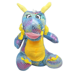 Мягкие животные - Мягкая игрушка Дракон голубой 30 см MIC (M16334) (222772)