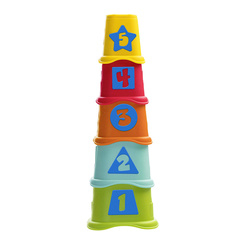 Розвивальні іграшки - Пірамідка-сортер Chicco Стопка склянок 2 в 1 (09373.00) (8058664089741)