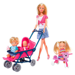 Куклы - Кукла Штеффи с детьми Simba (5736350)